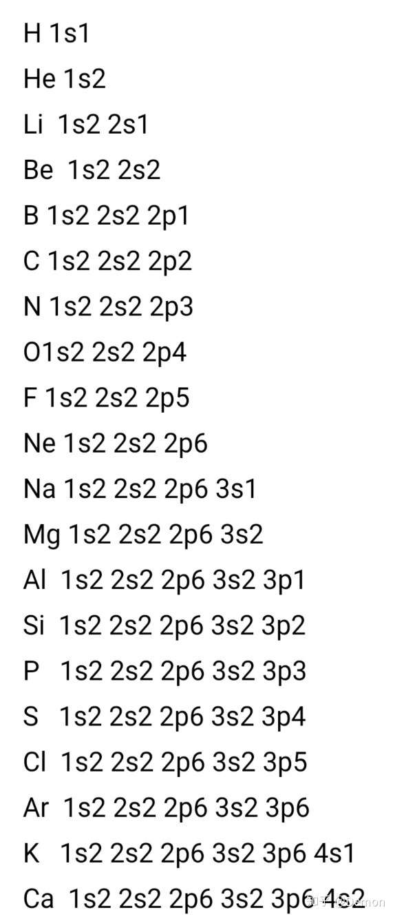 1到36号化学元素的电子排布式怎么写呀急