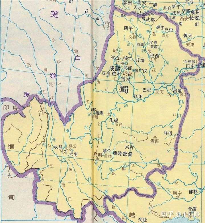 景耀五年(262)蜀汉疆域