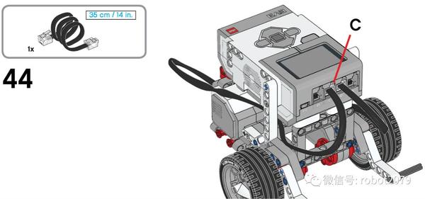 乐高ev3教育版行驶的小车系列001