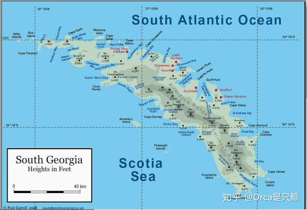 首先,他选定了英属南乔治亚岛(south georgia island,图)的葛利特维根