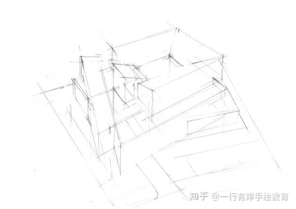 贾平凹文化艺术馆建筑手绘