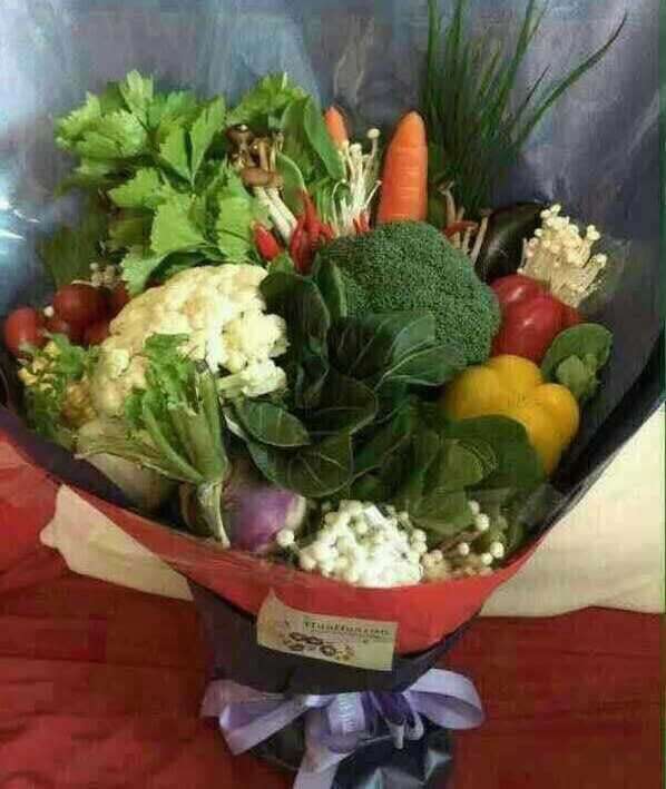 情人节到了,如何用蔬菜做成花束送女票?