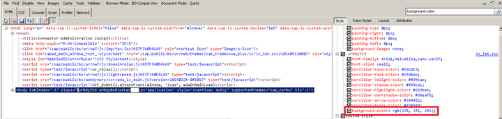 如何修改SAP ABAP webdynpro的背景色