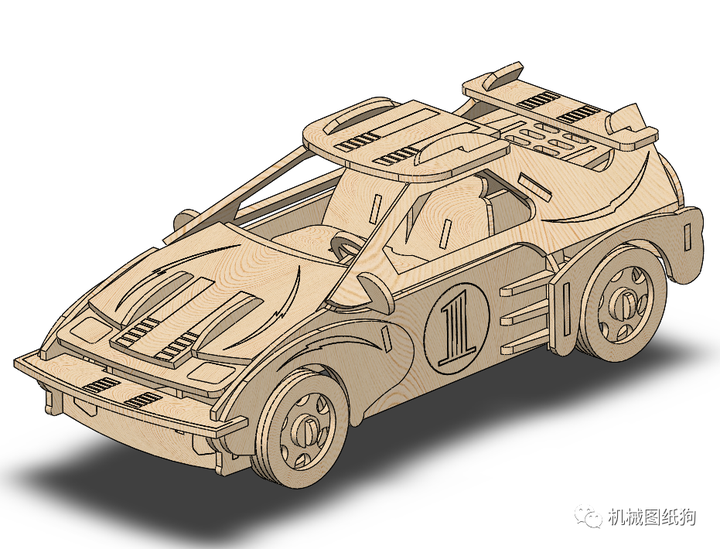【其他车型】new-race-car赛车激光切割拼装模型3d图纸 solidworks