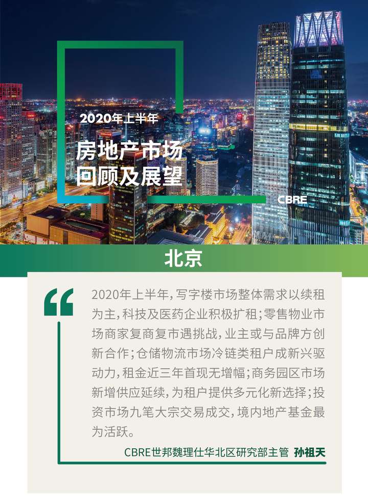 2020年上半年北京房地产市场回顾及展望