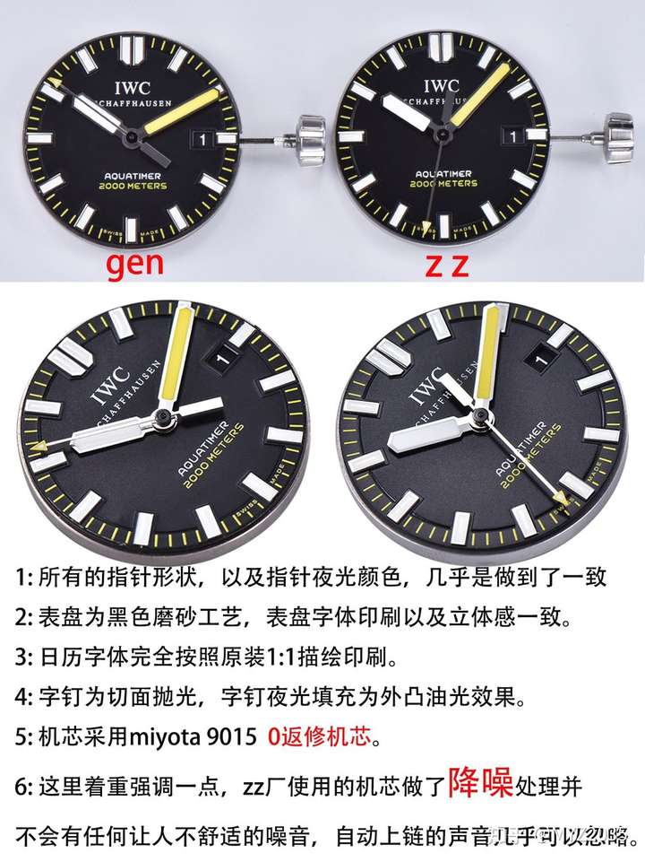 万国iwc海洋时计zz厂真假对比