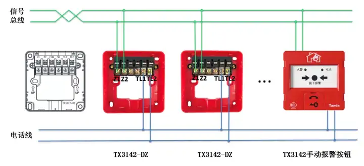 泰和安二线制火灾自动报警及联动控制系统接线图2020版