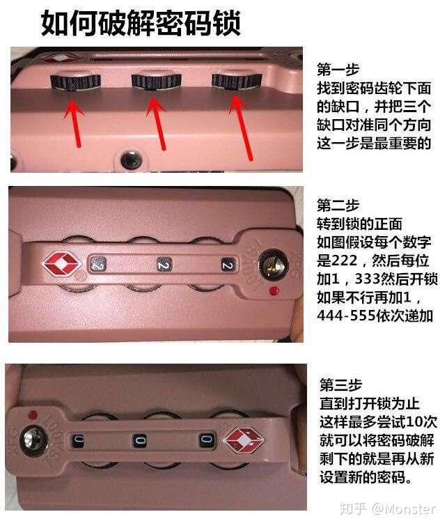 行李箱密码锁结构图片