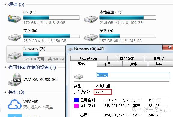 解决win7只能读取exfat格式的u盘而不能写入的问题