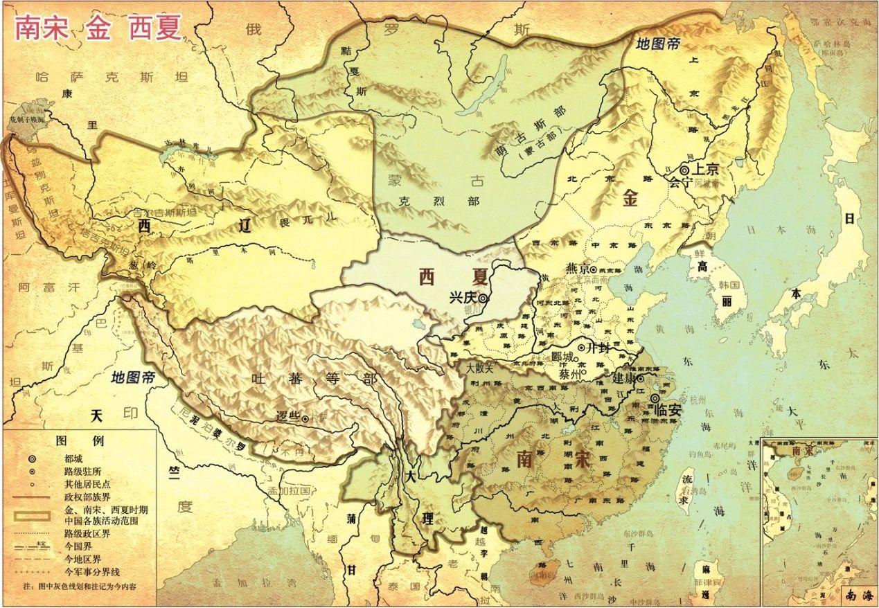 公元1115年(宋,辽.西夏,金)_中国疆域地图查询