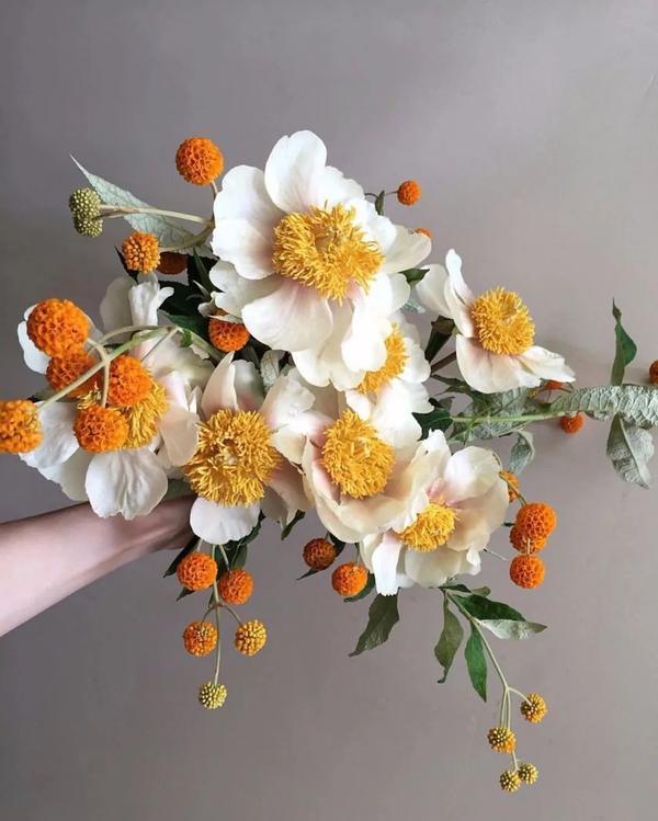 鸢尾向日葵洋桔梗团状花材的这些插制小技巧让作品摆脱平淡