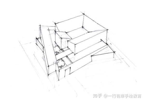 賈平凹文化藝術館建築手繪