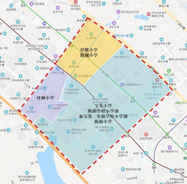 深圳学区房分析第四期之宝安中心两所九年一贯制学校组成的共享学区
