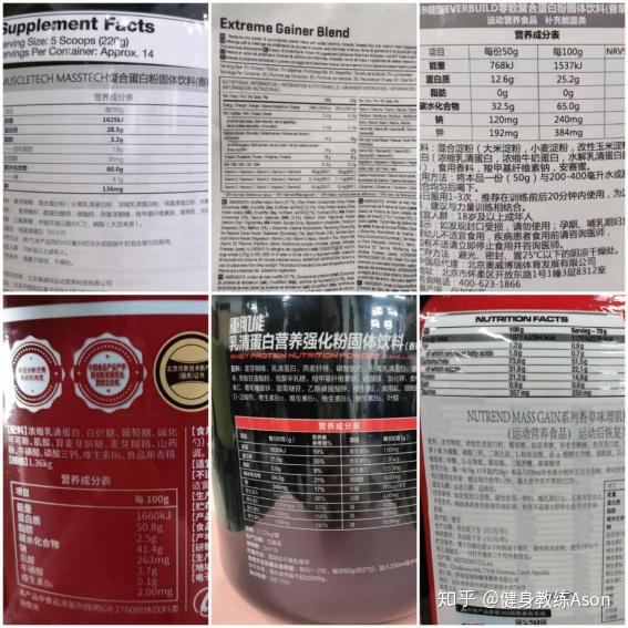 十款增肌粉的对比与分析