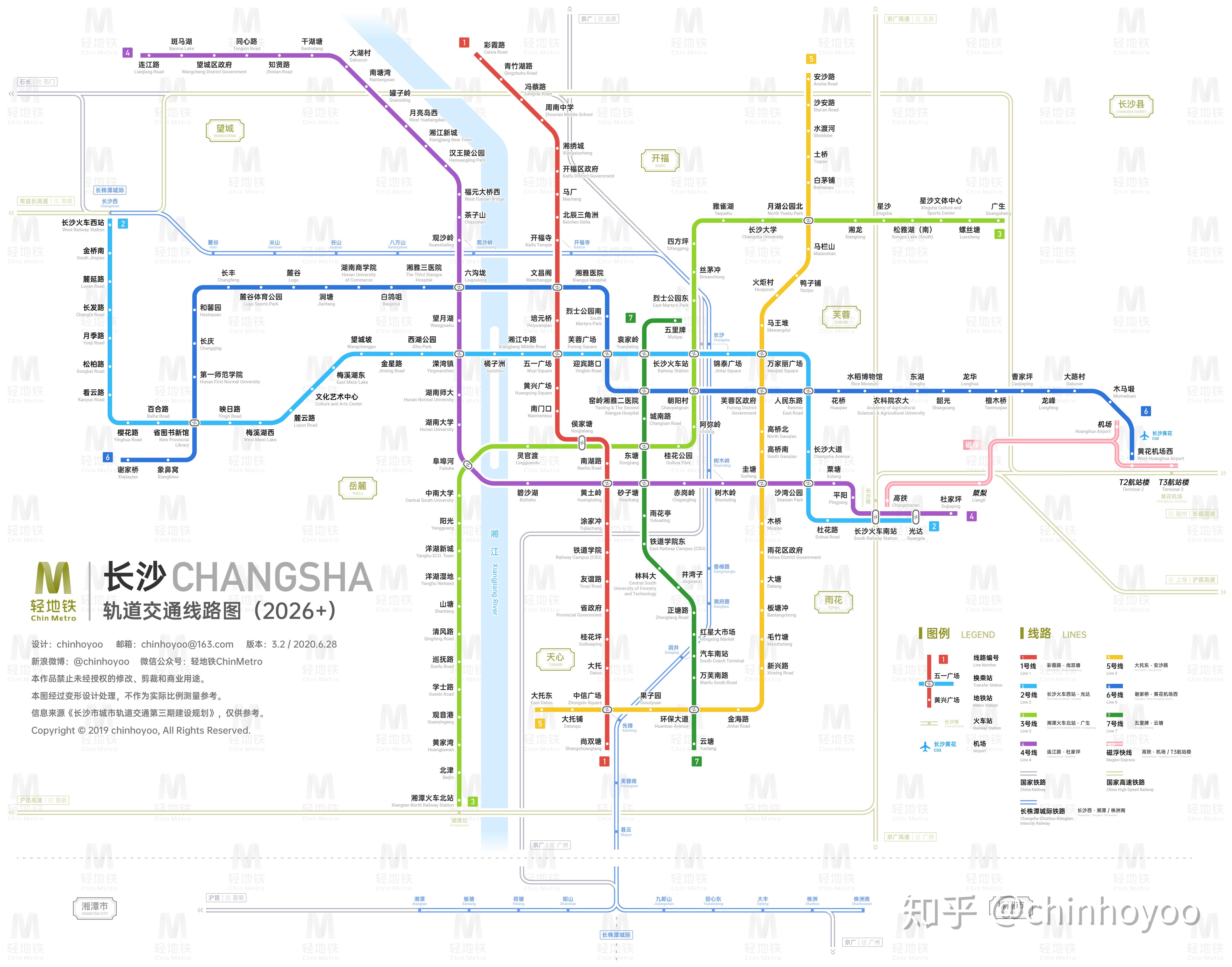 长沙轨道交通线路图(2026+ / 运营版) - 知乎